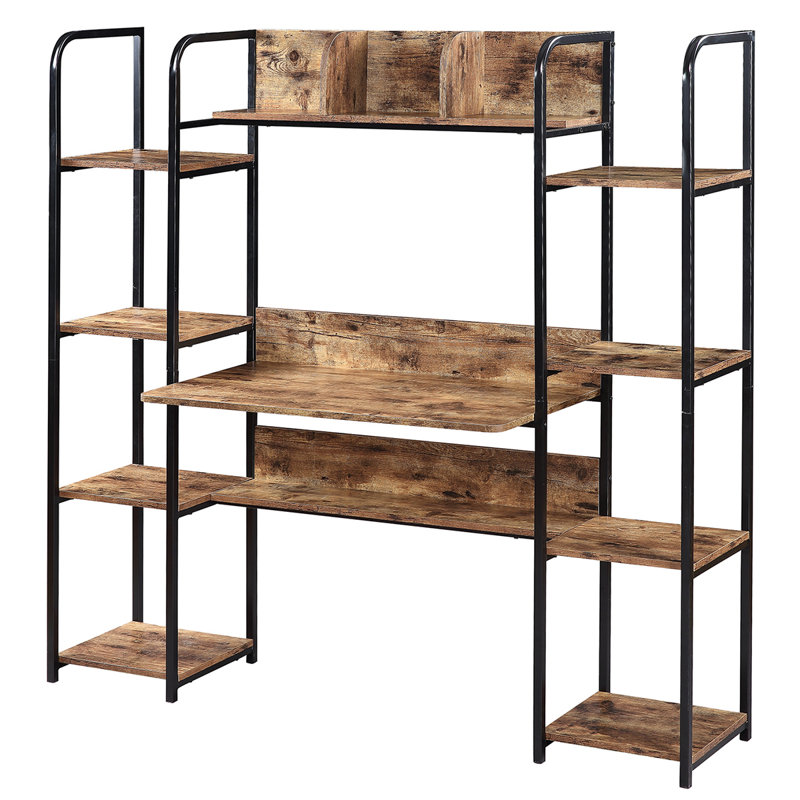 Bureau incliné / échelle Epley, Brun / noir, H 59,4 po x l 63 po x P 18,9 po