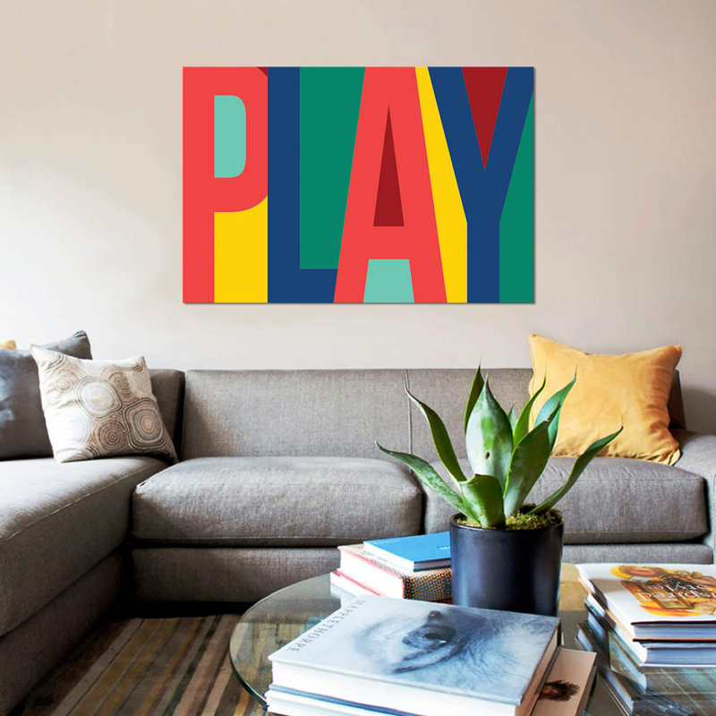 «Play», reproduction sur toile tendue, H 26 po x l 40 po x P 1,5 po, Toile tendue, Sans cadre
