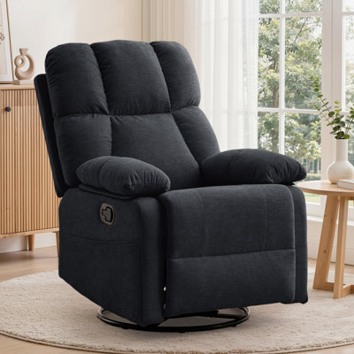 Recliner Chair， 360° Swivel Reclining Chair For Living Room, Small Manual Recliner For Small Space