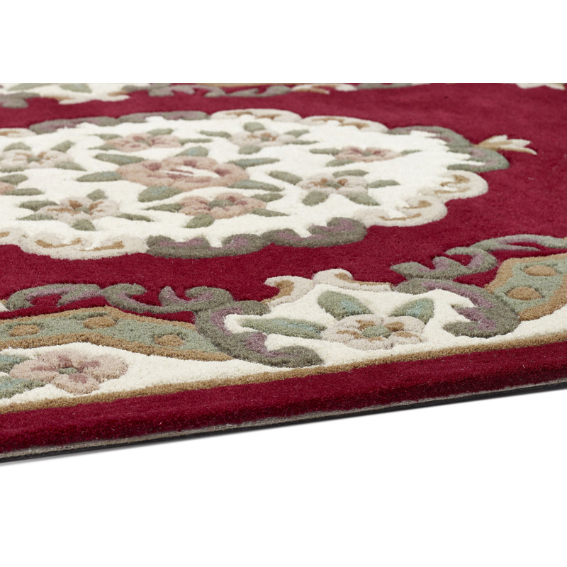 Comfort Oriental Wool Hand Woven Area Rug, Round 120cm