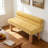 Yisroel Upholstered Dining Bench With Rubberwood Legs & Rolled Backrest-1509096629-1509096627
