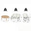 Ensemble de conversation d'extérieur 4 pièces avec causeuse, 2 chaises en rotin et 1 table basse-1672324999