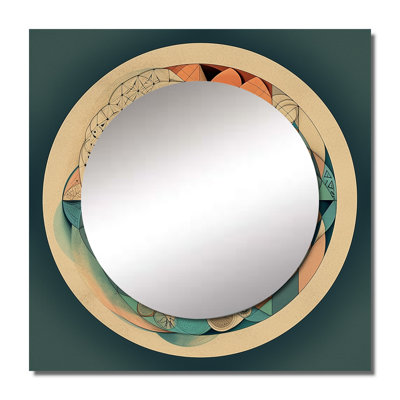 The Great Mystery Vintage  Illustration V - Geometric Square Mirror Wall Art For Bathroom