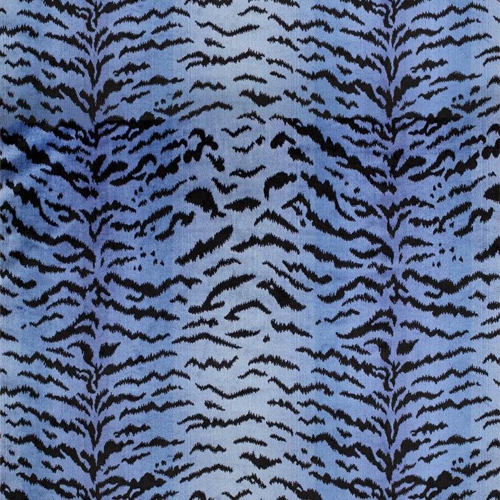 Tissu tigre, Bleu / noir