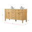 Ensemble de meuble-lavabo double 60 "Rivers-1787606647