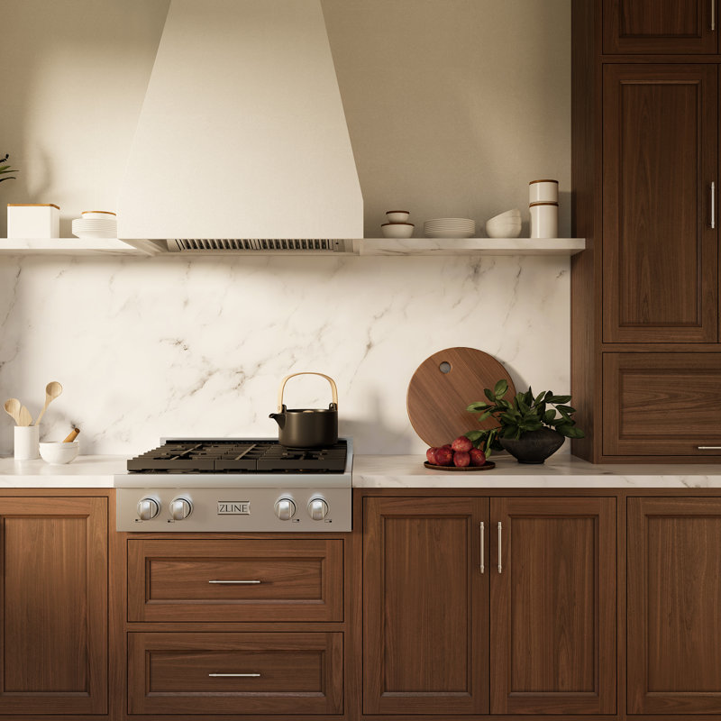 ZLINE 30 in. Paramount Gas Rangetop with 4 Burners and Porcelain Cooktop in Stainless Steel, Stainless Steel/Champagne Bronze