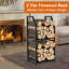 Analiha 39.9cm W Metal Log Rack