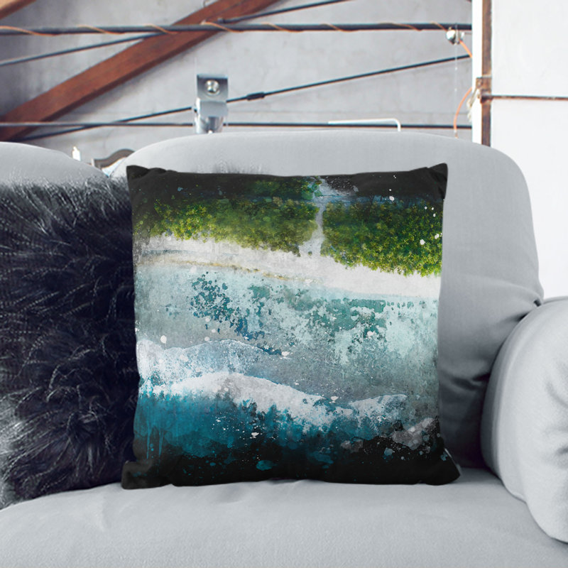 Square Throw Cushion, 55cm H x 55cm W x 20cm D, Stone