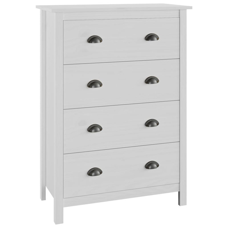 Gaudette 79cm Solid Wood Sideboard, White
