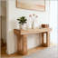 Console en bois, table d'appoint pour canapé, table de salon rectangulaire pour le charme rustique et la durabilité-2023639901