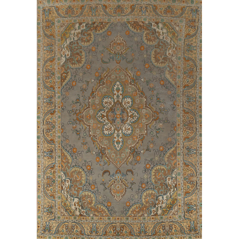 Tapis traditionnel gris rétro 10 x 13
