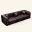 Ensemble de canapé moderne, canapé modulaire rembourré en similicuir avec conception touffetée à la main pure, combinaison multiple pour le salon