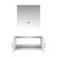 36 po L x P 22 po Meuble-lavabo blanc brillant avec miroir à DEL - Espace de rangement suffisant-426313940