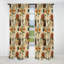 Motif rétro boho rétro - rideau boho abstrait - rideau occultant abstrait - 1 panneaux-107555953