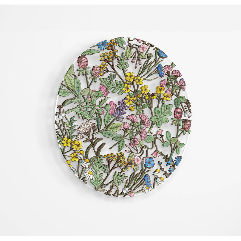 Handmade Traditional Plants & Flowers Wall Decor on Acrylic