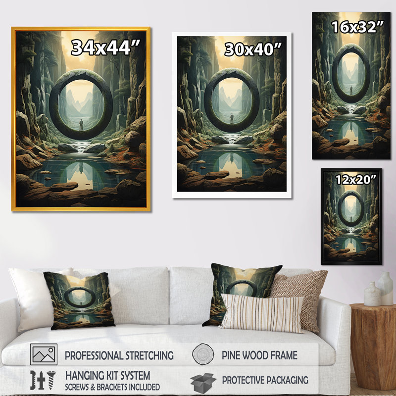 «Mind-Blowing», art mural surréalisme, Cadre photo noir simple, H 40 po x l 30 po x P 1,5 po