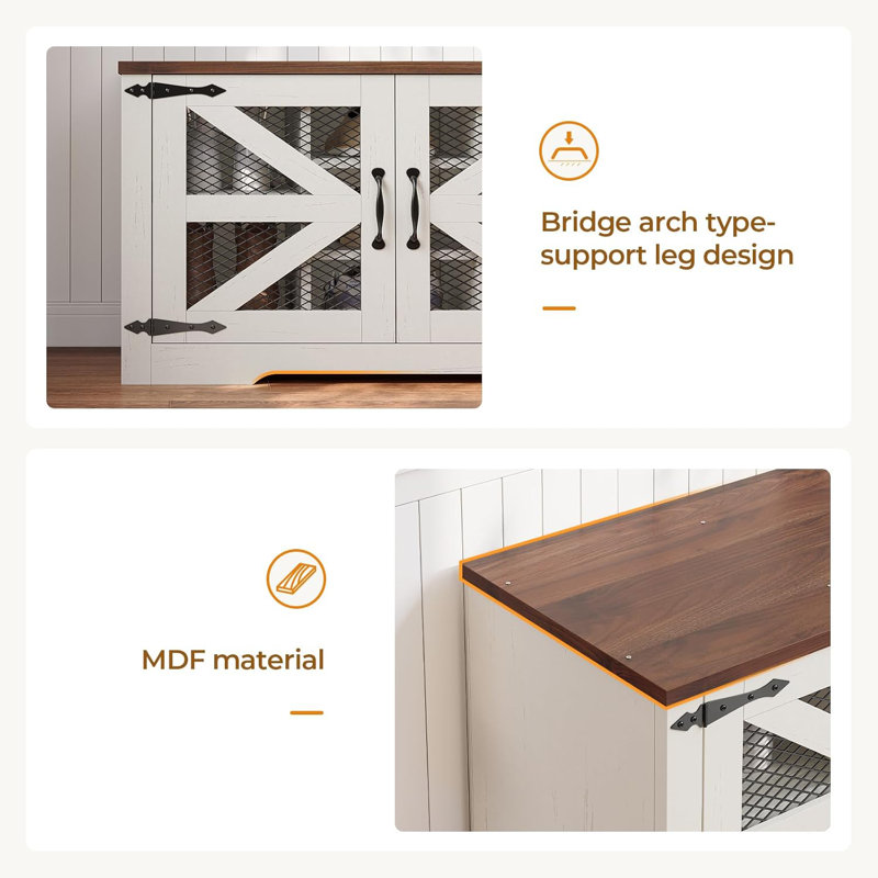 Farmhouse Storage Bench with Cushion