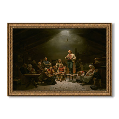 Low Church Devotion (Haugianerne), 1848-Adolph Tidemand-Custom Framed Canvas