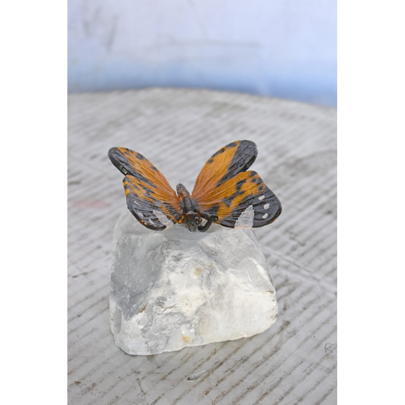 Aghaboy Butterfly Mounted on a Rock Statue