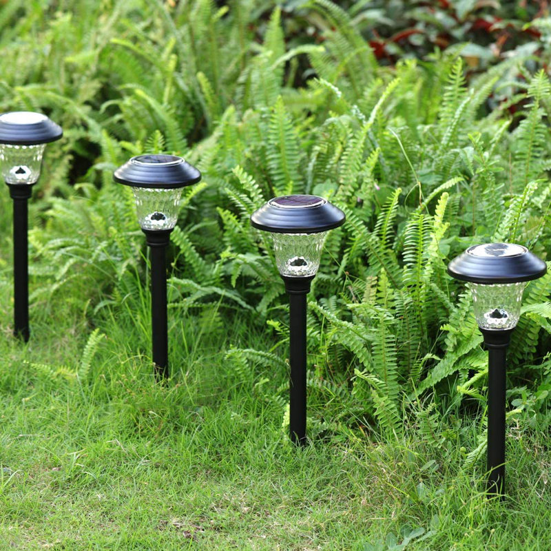Paquet de 8 lumières de sentier solaires multicolores imperméables et changeantes, Noir