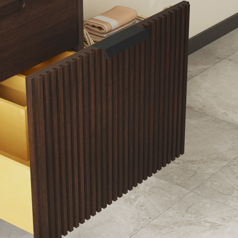 24" Floating Bathroom Vanity With Integrated Ceramic Sink - Bed Bath