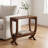 2-Tier Solid Wood End Table, Walnut-604283465