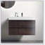 Meuble-lavabo de salle de bain avec lavabo, grand meuble-lavabo flottant mural