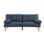 Canapé ajustable 1 pièce en polyfibre bleu marine
