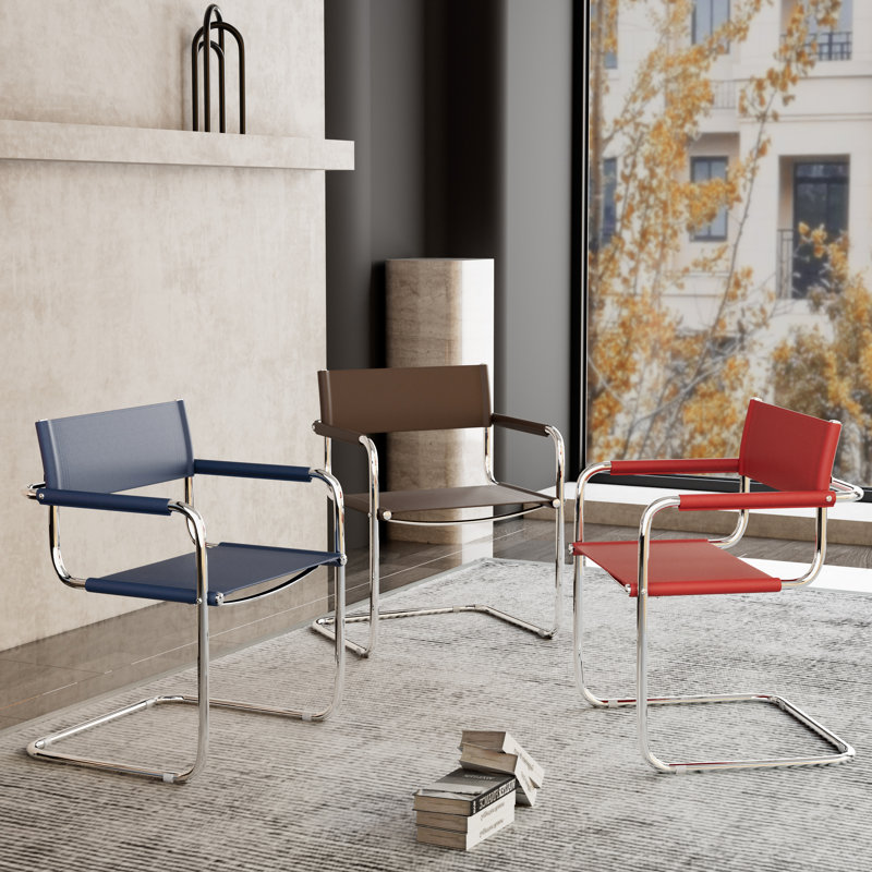Chaise d'appoint Cantilever, chaises d'appoint, chaise de salle à manger, fauteuil avec cadre en acier inoxydable, chaise de bureau