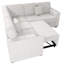 Canapé modulaire rembourré en L 3 pièces en velours côtelé avec porte-gobelets intégrés-630286465