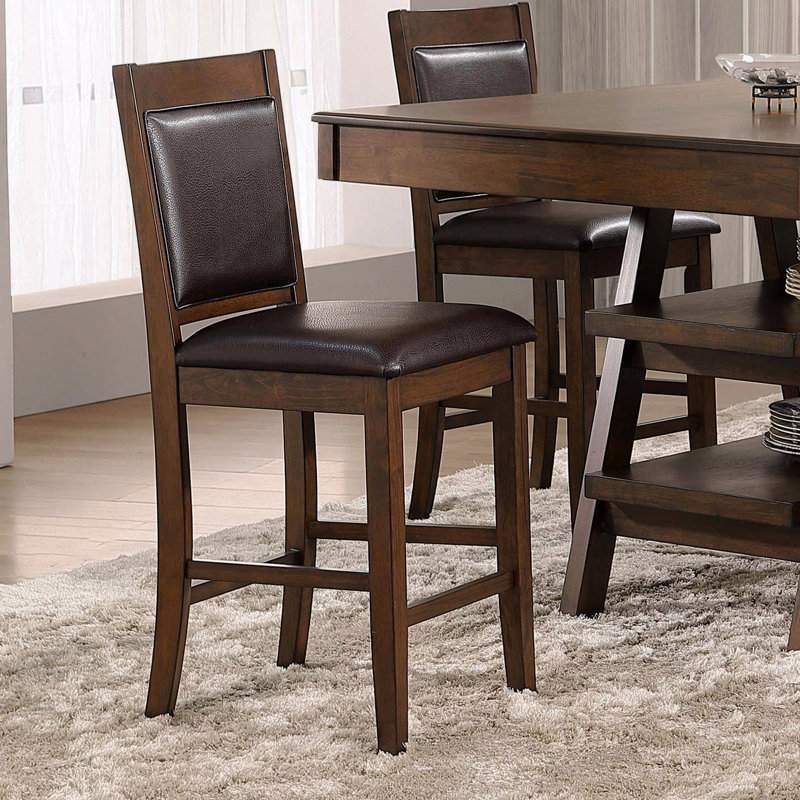 Ensemble de 2 chaises de salle à manger, comptoir rembourré