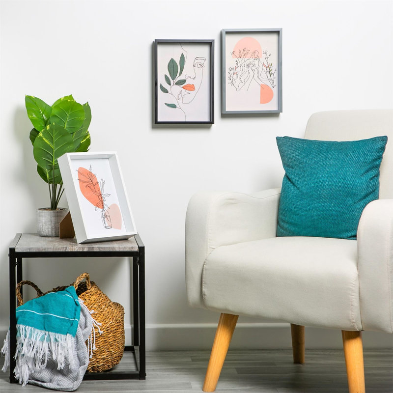 Nicola Spring - Deep Box Photo Frame - A4 (8 x 12"), White
