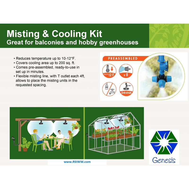 Genesis Blue 20-ft Patio Misting Kit with High-Efficiency Heads