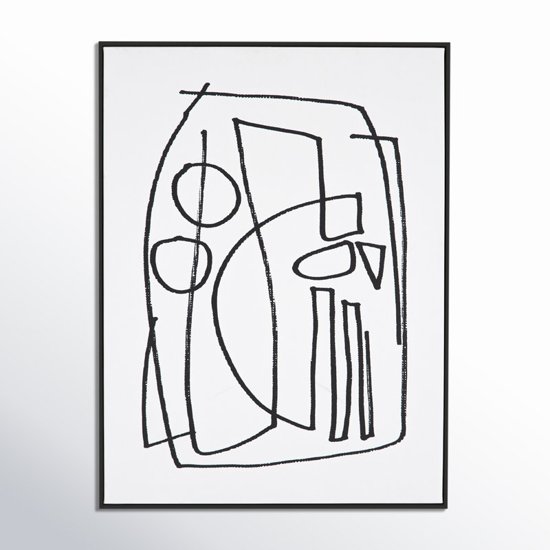 Stark 2 Print by Dan Hobday, 60" H x 40" W x 2" D, Black Floater Framed