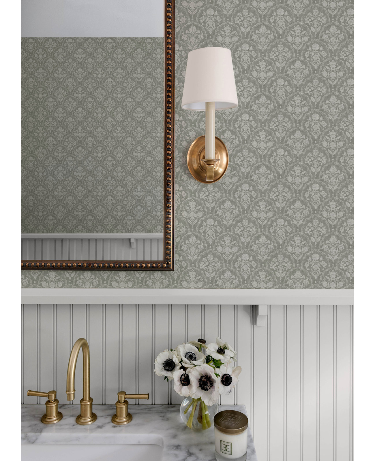 Fishscale Wallpaper Double Roll, Green