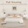 2 Pcs Stackable Cubby Storage Organizers,White Nightstand With 4 Drawers