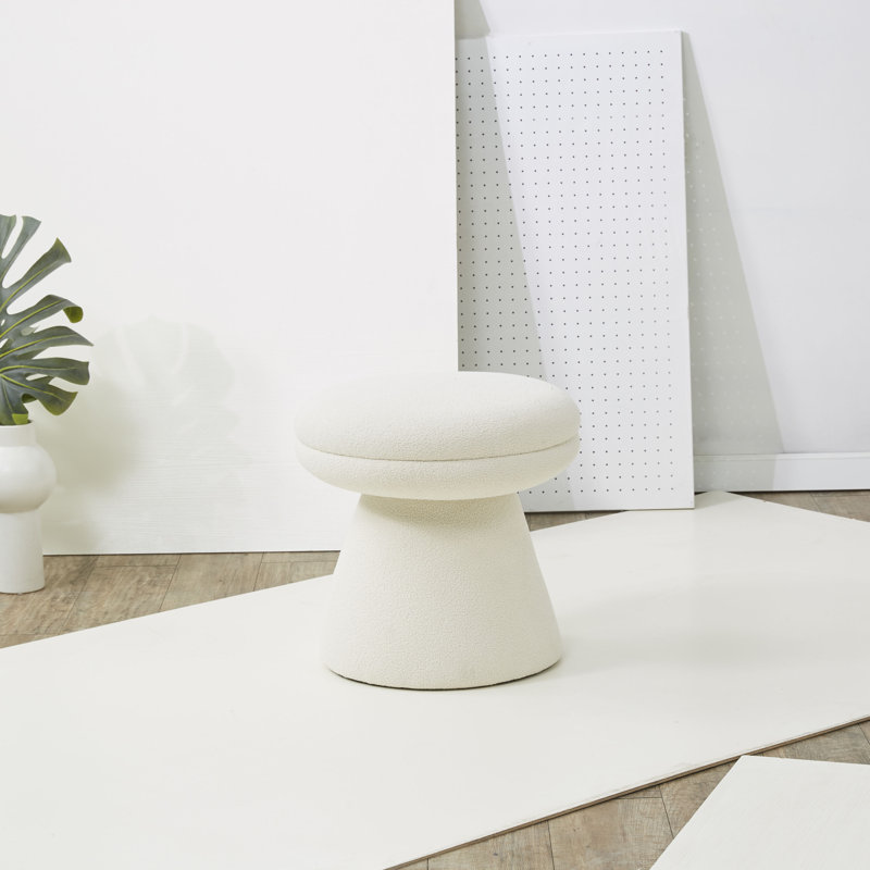 Jahlynn Upholstered Ottoman, Ivory