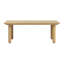 Table basse d'extérieur carrée en bois d'acacia