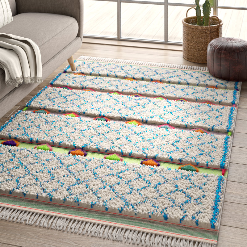 Wool Moroccan Indoor Rug, Rectangle 7'6" x 9'6"