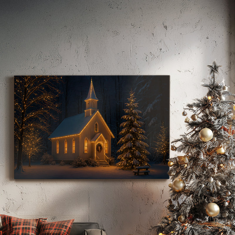 Quiet Whisper of Manger - Toile tendue avec châssis de qualité supérieure, H 18 po x l 12 po