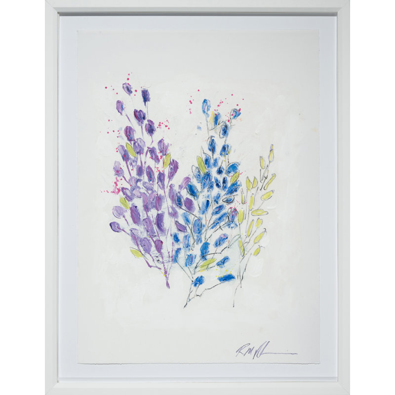 «Love Me Floral III» par Robert Robinson - Peinture encadrée sur papier