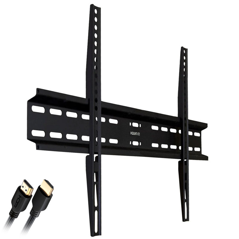 Support mural noir fixe pour supporter jusqu'à 77 lb