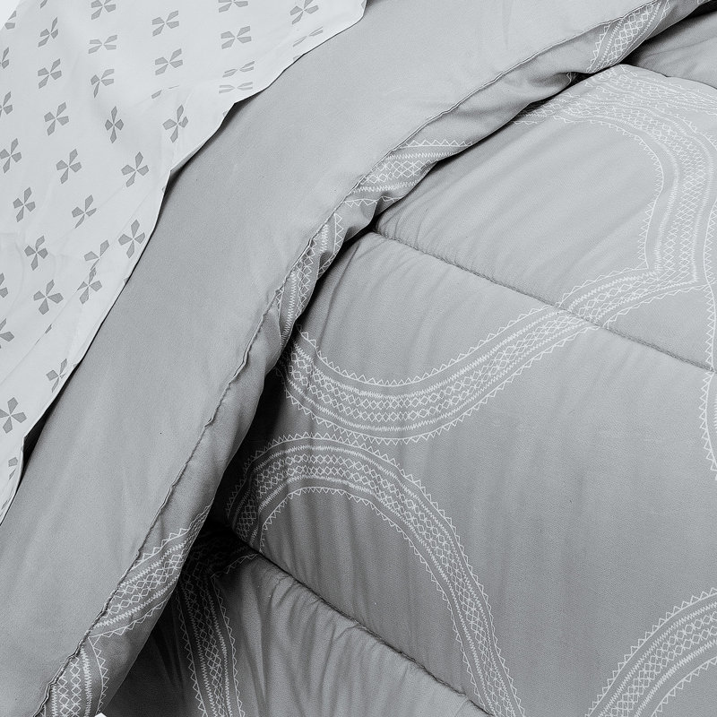 Ogee9251 Polyester Geometric Shapes Comforter Set, Queen Twin Comforter + 4 Additional Pieces