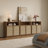 Boho - Rattan Sideboard With Open Storage and Adjustable Shelf