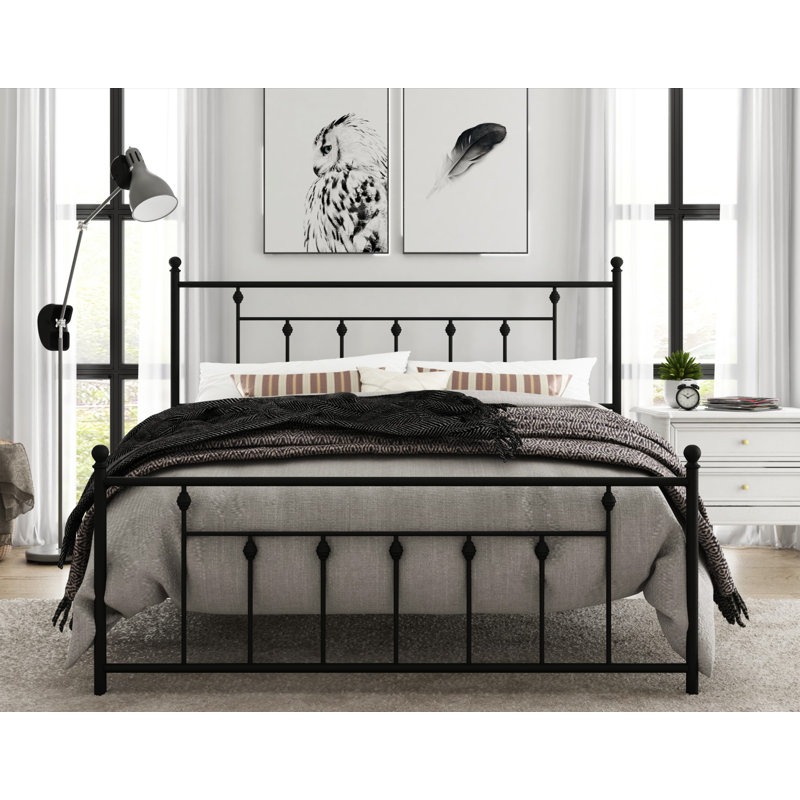 Alderson Metal Open-Frame Bed, Black, Full