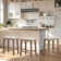 24" Backless Kitchen Counter Stool With Sponge Upholstery(set Of 3)