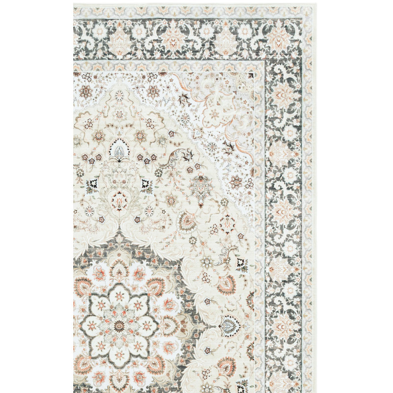 Arizona Performance Machine Washable Floral Indoor Rug, Rectangle 3' x 5'