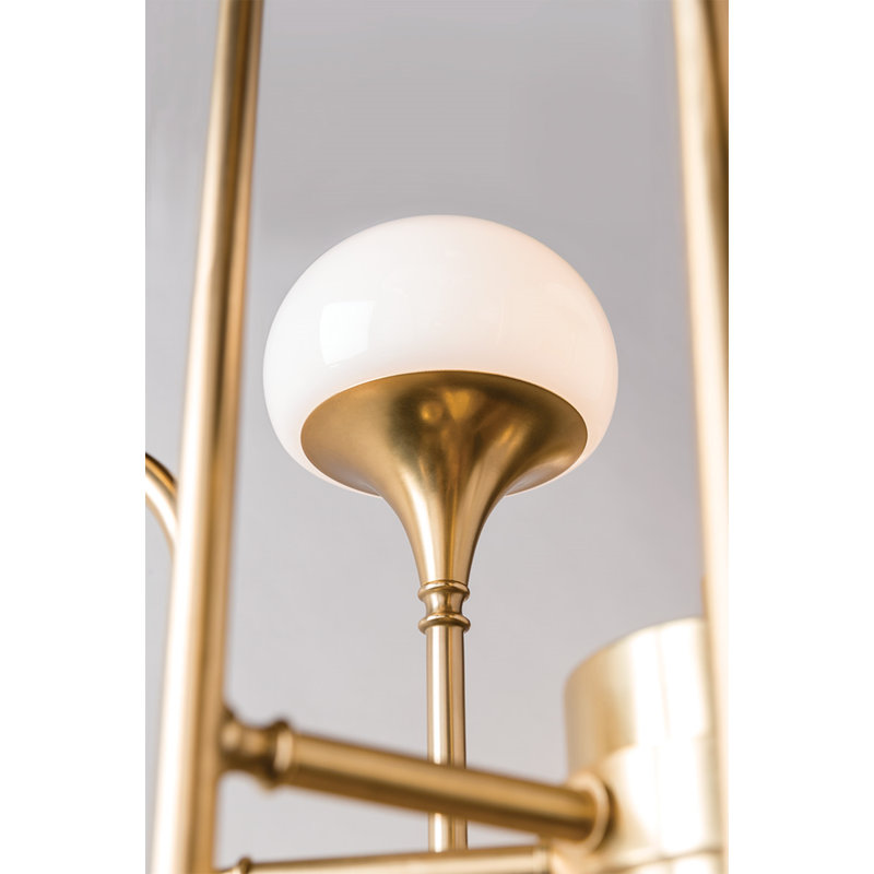 Fleming 24 Light Mini Chandelier, Aged Brass