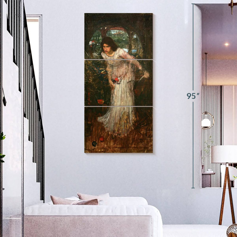 La Dame de Shalott en 1894, H 75 po x l 36 po