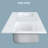 60" Solid Surface Double Bathroom Vanity Top In White With Sink